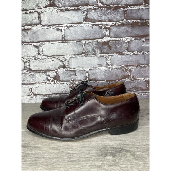 Bostonian First Flex Classic Burgundy Leather Dress Shoes Cap Toe Oxfords Men 12 main image 6